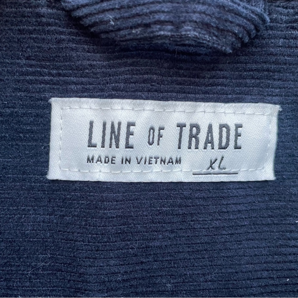 Line of Trade Mens Work shirt Casual Button Down Corduroy Double Elbow XL Navy - Picture 3 of 12
